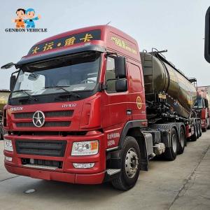 China 3 axles 12 wheels 45tons 55tons powder dry bulk cement fly ash tank truck trailer export to Ghana, Guinea, Uganda, Sudan supplier