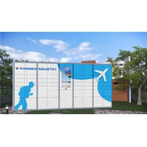 Intelligent Parcel Delivery Lockers Made Of Metal Cabinet For Public Place with Remote Control Platform