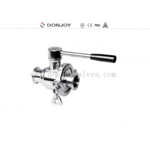 China Pneumatic SS316L 2 WAY Sanitary Ball Valve with Multi Stainless Steel Handle supplier