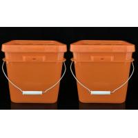 China Chemical Resistant Square Plastic Bucket with Handle for Paint and Chemicals on sale