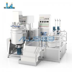 China Ailusi 200 L Hydraulic Lifting Paste Blender Bottom Homogenizer Cosmetics Cream Making Machine Emulsifier Mixer supplier