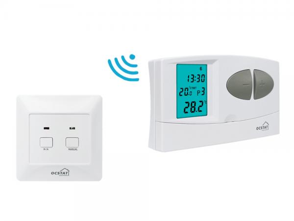 EL Back Light Weekly Programmable RF Room Thermostat For Underfloor Heating