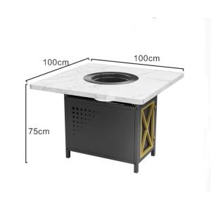China Factory price electric mini marble tabletop restaurant hot pot table supplier