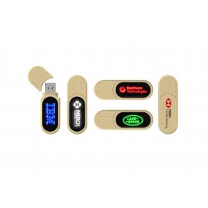 LED Light Wooden USB Flash Drive Fast Speed When Usb Reading At Computer Will Shiny