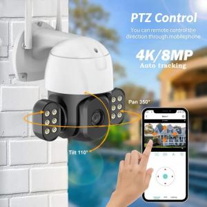 8MP Wireless 4K CCTV Security Camera Full UHD PTZ ABS Material
