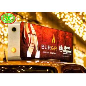 HD Video IP65 waterproof car roof led sign display , led sign double sided