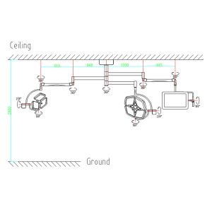 China 90W Power Consumption LED Surgical Lights / Surgical Operating Light With Camera wholesale