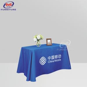 Custom Pattern Polyester Banquet Tablecloths 6/8 Inch Smooth Soft Touch