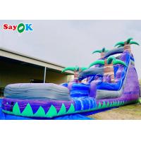 China Outdoor Inflatable Water Slides Commercial Inflatable Slide Water Park Purple Crush Dual Lane Inflatable Water Slide on sale