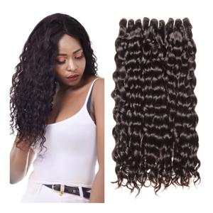 China Human Hair Brazilian Water Wave 100% Human Hair Weave Bundles Natural Hair Extensions 1B# supplier