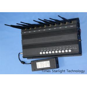 China 3G 4G LTE Cell Phone Jammer Wireless Signal Blocker With 10 Antenna RF Output supplier