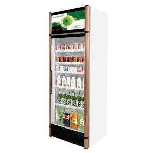 Energy Saving Glass Door Freezer Mechanical Control Cabinet Temperature Adjusted Easily