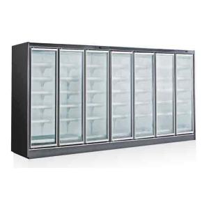 China 110V 4000L 5 Glass Door Display Freezer For Ice Cream Silver Color supplier