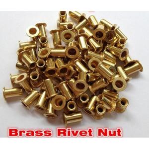 M5 Brass Rivet Nut Open end M5 Brass Insert nut metric flat head threaded insert