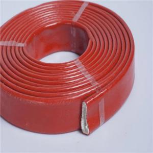 Fire Resistant Fiberglass Sleeving Anti Corrosive Chemicals Coated With Silicone Rubber