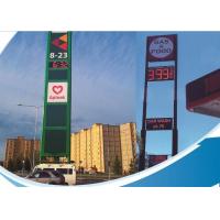 China Single Color LED Fuel Price Signs / Mobile Electronic Message Boards steel Cabinet on sale
