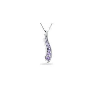 China 1/3 ct. t.w. Amethyst 7-Stone Journey Pendant Necklace in Sterling Silver supplier