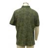 Mint / Lime / Dark Green Mens Polo T Shirts Wash Pique Maple Leaf Allover Print