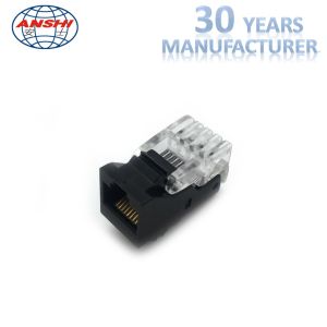 China 象牙Cat5e Rj45の穿孔器ジャック/ABS Toolless台形ジャックの金張り wholesale