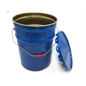 China Tinplate Solvent Bucket With Flower Edge Lid UN Rated 5 Gallon supplier
