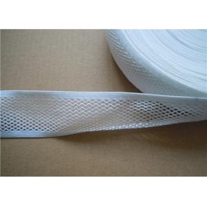 China Elastic White Nylon Webbing Straps Colorful Washable With Gridding wholesale