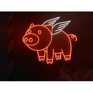 China Pig neon sign kids Girls Mencave Halloween lighting pig neon sign supplier