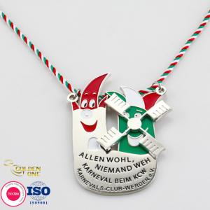 Custom Silver Plating Metal Sports Medal Irregular 2D Spinner Medallion For Souvenir