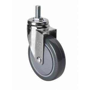 China 80kg Threaded Swivel PU Caster Wheel Material PU 4 3734-77 for Heavy Duty Applications supplier