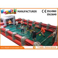 China Professional Giant Inflatable Foosball Field Blue / Green / Yellow on sale