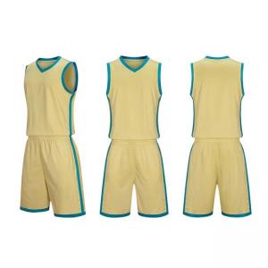 China Yellow Blue Loose Football Training Tracksuits Sweat Absorbing Youth Sports Jersey supplier