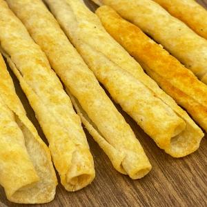 China Wheat Flour Crunchy Chinese Yam Rolls Snack Low Fat Rice Cracker Mix supplier
