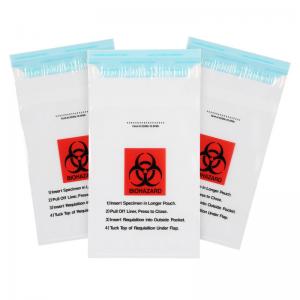 China Resealable Clear LDPE Medical Plastic Bag For Laboratory Biohazard supplier