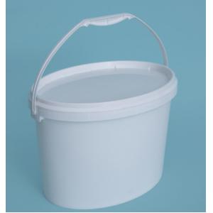 5L 10L 20L Plastic Bucket Oval Form PP / HDPE Material