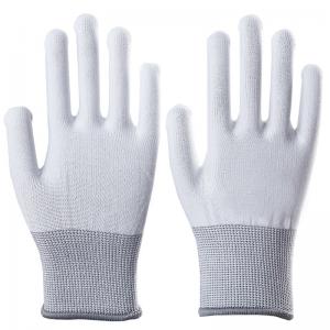 White PU Coating Cleanroom Gloves Anti Static ESD Work Mitten Carbon Fiber Safety Hot Selling