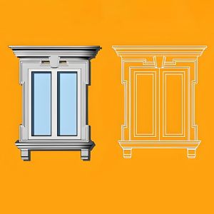 China High Strength Arch Stucco Foam Window Trim Mouldings Exterior Decorative Concrete Window Trim Moulding wholesale