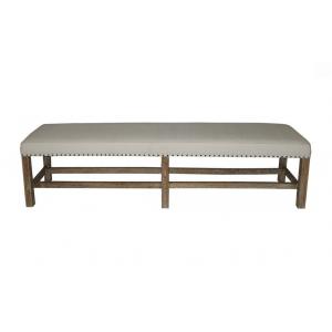 french style vintage solid oak wood long bench for event and wedding