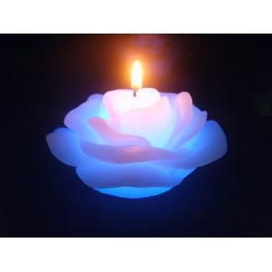 China LED  Rose candle with 7 colors changed during the burning,100% paraffin wax supplier