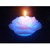 LED Rose candle with 7 colors changed during the burning,100% paraffin wax