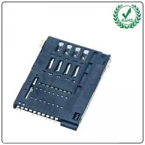 China 6+2 Pin Sim Card Slot Adapt For Iphone Push Push Type Without Column Connector supplier