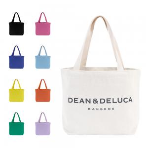 Plain Organic Reusable Shopping Bag Cotton Canvas Tote Bag With Pocket