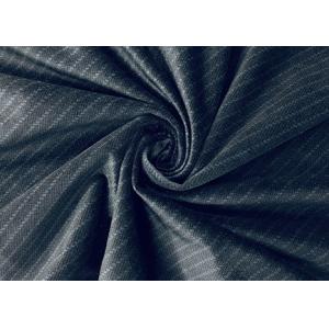 Striped Velvet Fabric Blue Black 240GSM 100% Polyester Heat Printing