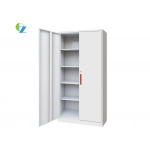 White Modern Office Furniture Metal Office Cupboard KD Structure 2 Door