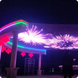 China Animação LED Mesh Screen 3cm DMX512 LED Display Screen 10mm Pitch de pixels supplier