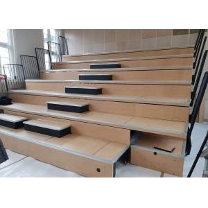 China Small Spectator Retractable Gym Bleachers Seating With Portable Access Stairs supplier
