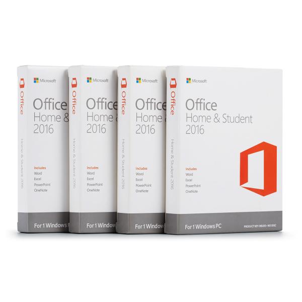 Computer Software Office 2016 Home and Student Retail Box Package with DVD