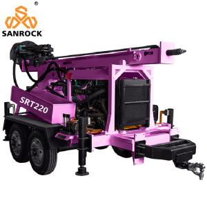 China Portable Water Well Drilling Rig Small Trailer Mounted Water Borehole Drilling Machine supplier