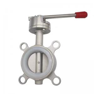 Stainless Steel 304 316 Silver Wafer Type Butterfly Valve With Threaded Connection
