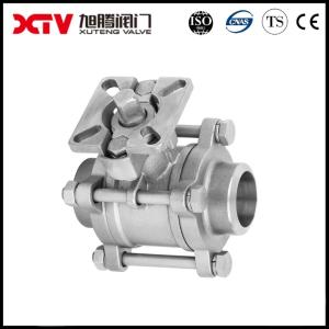 China Straight Through Type Xtv Butt Welded 3PC Ball Valve ISO Mounting Pad Without Handle supplier