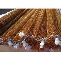 China Gold Stainless Steel Decorative Metal Mesh Diamond Shape For Curtain Or Decoration on sale