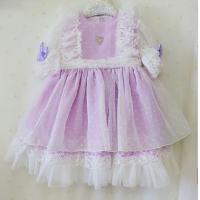 China Purple Color Princess Dress Boutique 100% Cotton Casual on sale